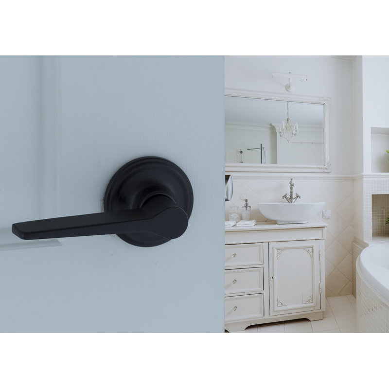 Faux levier de porte résidentiel de style moderne Mid-Century, Noir