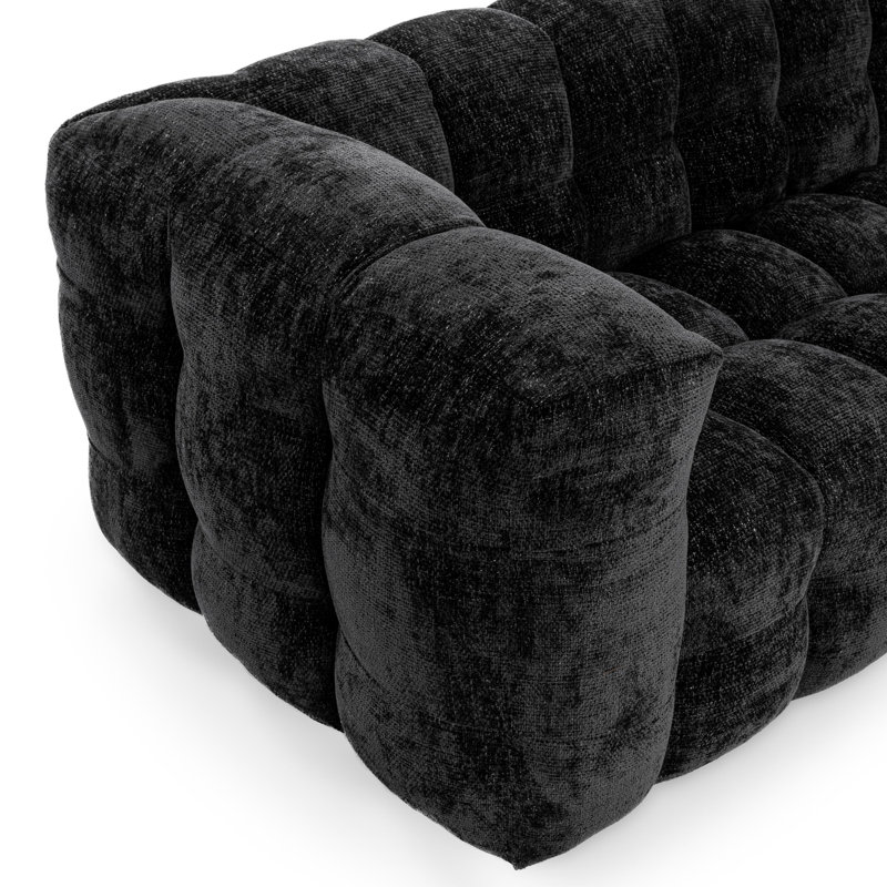 Walter 94" Sofa Beige, Zinc Black