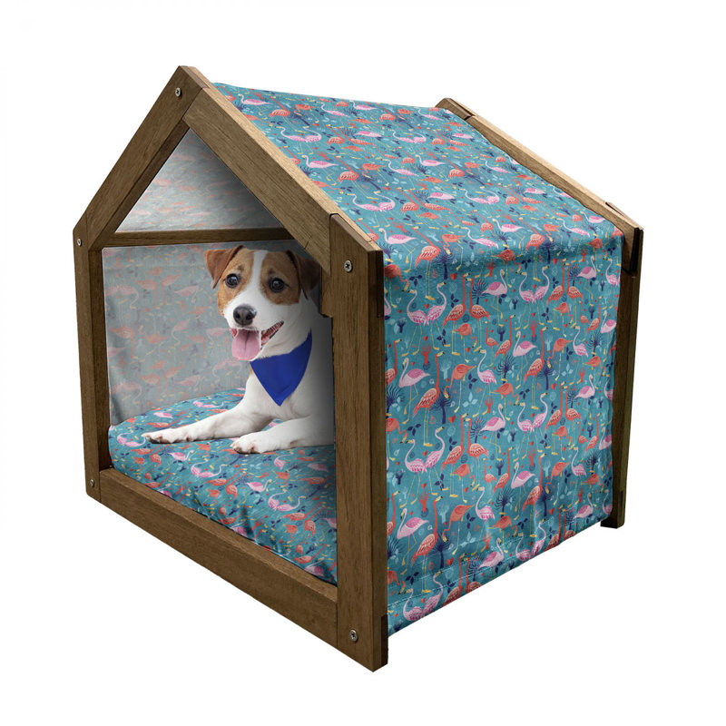 Niche pour chien en bois, H 32,28 po x l 39,37 po x P 28,35 po