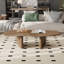 Table basse 31,5 pouces ronde en placage de bois de frêne rustique pour petit salon-1408078708