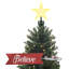 Décoration pour sommet de sapin Biplan avec bannière «Magic of Christmas» - Père Noël blanc-387904788