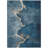 Machine Washable Indoor/Outdoor Xhevrie Navy Rug-1435283633