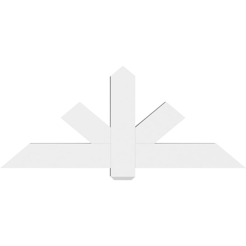 Support de pignon en PVC de qualité architecturale Kennewick, H 25 po x l 60 po (pas: 10/12), P 4 po x F 6 po