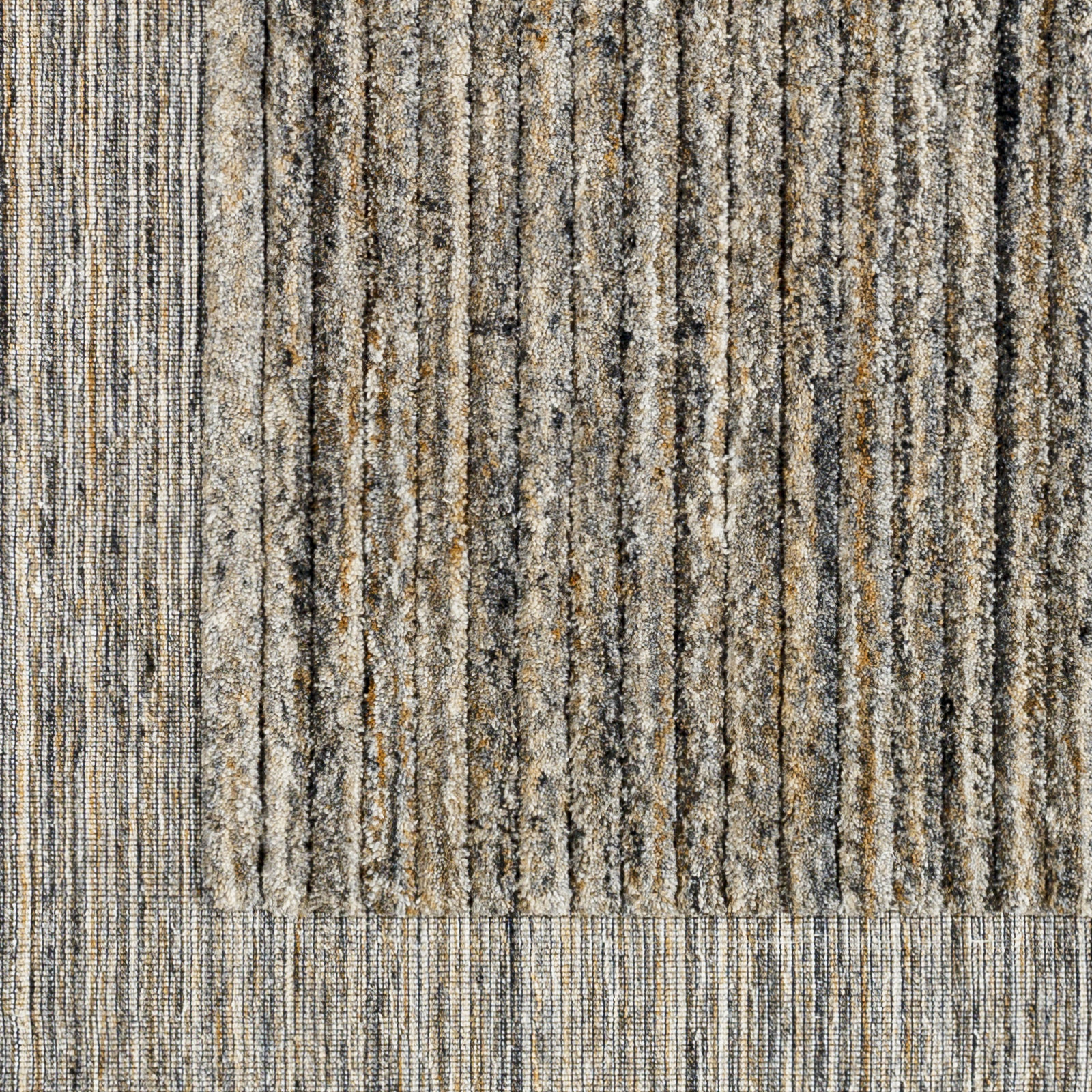 Felipa Handmade Recycled P.E.T Dark Gray/Camel/Beige Indoor/Outdoor Rug, Rectangle 5' x 7'6"