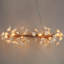 Lustre moderne à six lumières avec console et variateur, orné de fleurs en céramique, style linéaire, pour salle à manger