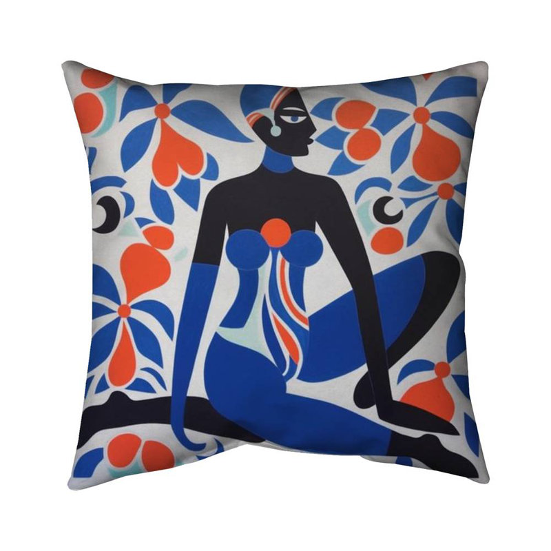 Beautiful Posture Bedroom Figurative Throw Pillow – Poly Twill Throw Pillow with Insert, Double-Sided Print