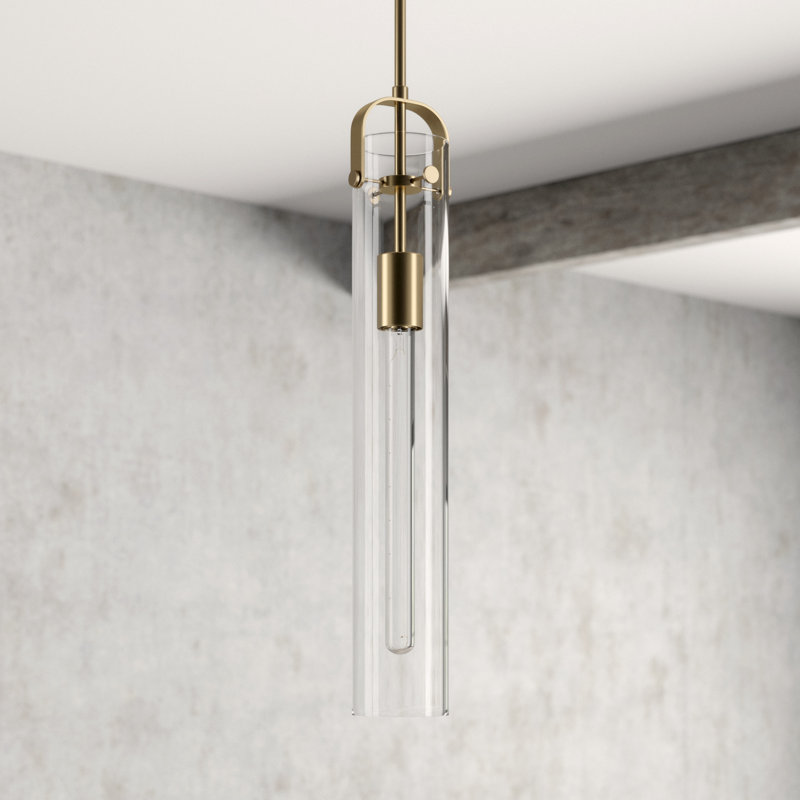 Fenecia 1 - Light Brushed Brass Single Pendant, Brushed Brass