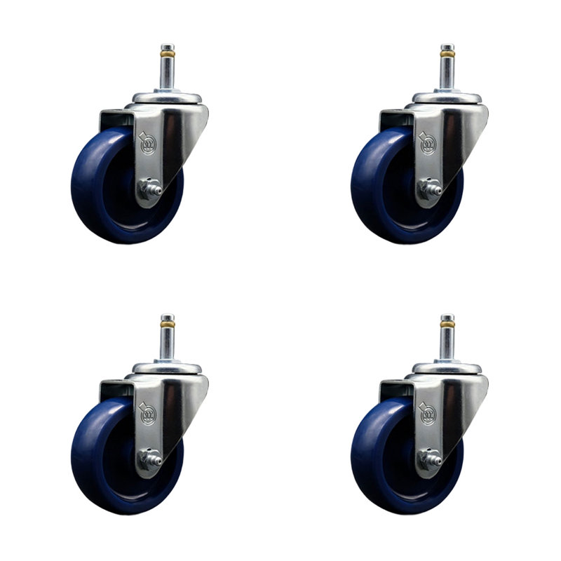 urethane Swivel Grip Ring Stem Caster Set