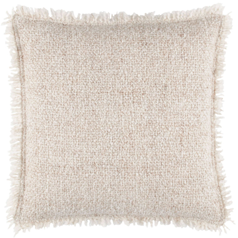 Boucle Indoor/Outdoor Decorative Pillow, Natural, Pillow Cover Only - No Insert