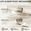 porte de douche pivotante pivotante avec verre trempé transparent 1/4 "l 38" - 42 "H 71" Privdr Privdr-104850265