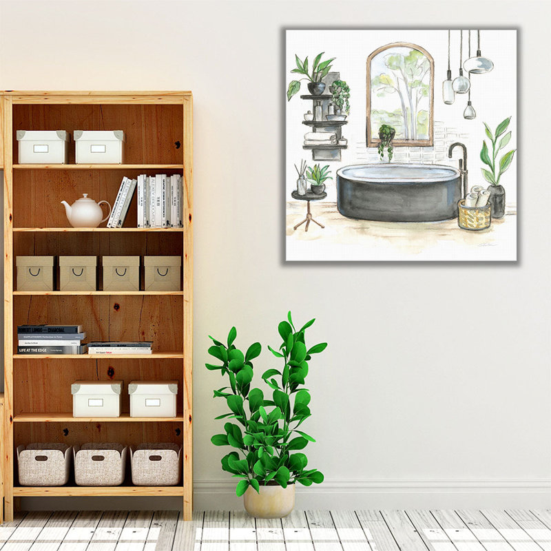 «Black Bathaign I», reproduction d'art sur toile, H 12 po x l 12 po