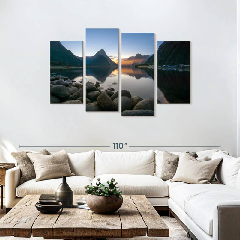 Nicci Milford Sound, lac Sunset, H 48 po x l 75 po