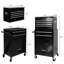 Coffre à outils à roulettes haute capacité avec roulettes et tiroirs, armoire de rangement à 6 tiroirs - Noir