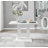 Eubanks High Gloss Double Pillar Dining Table Set with 4 Luxury Faux Leather Dining Chairs-632389894