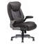 Chaise de bureau classique rembourrée en cuir reconstitué gris avec accoudoirs réglables, hauteur et pivot de 360 degrés, mobilier de bureau