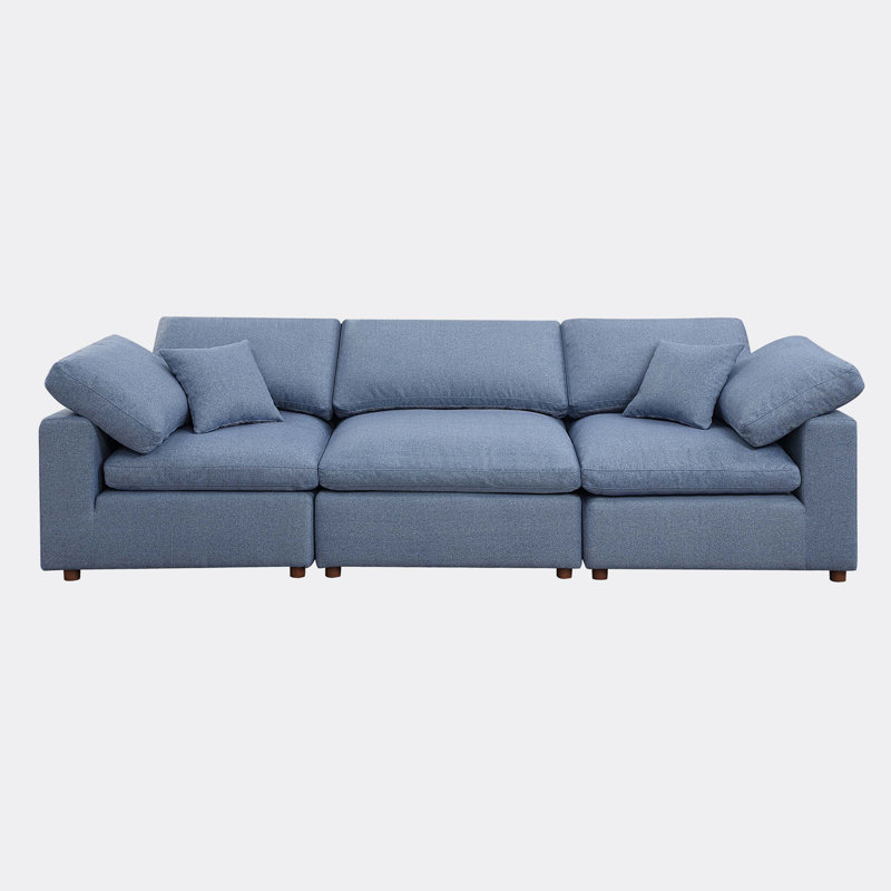 Canapé Lushonda 116,9 po, Lin bleu