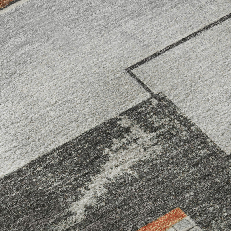 Premium Machine Washable Mehara AMF1695 Geometric Rug, Rectangle 10' x 14'