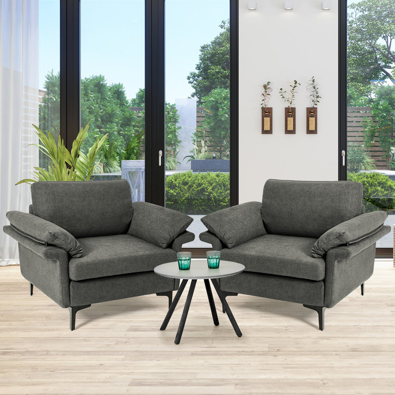 Canapé 42 po Leffen, Tissu gris