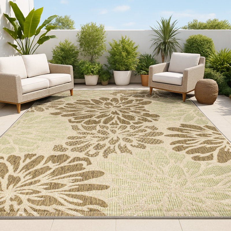 Tapis intérieur / extérieur Hagy, Rectangle 6 pi x 9 pi