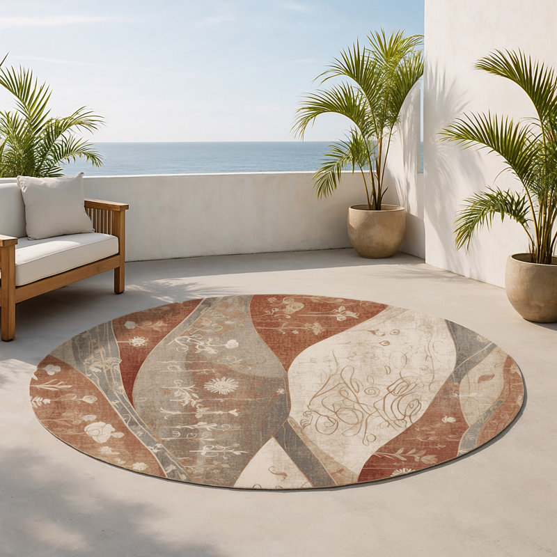 Tapis intérieur et extérieur Meadow Mirage, Rond 5 pi