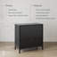 Commode 3 tiroirs Carrera avec structure en bois massif et détails cannelés-105904011