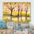Toile naturelle avec cadre flottant