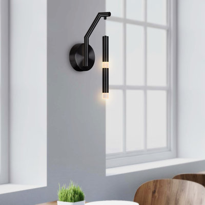 Amadeusz Steel LED Armed Sconce