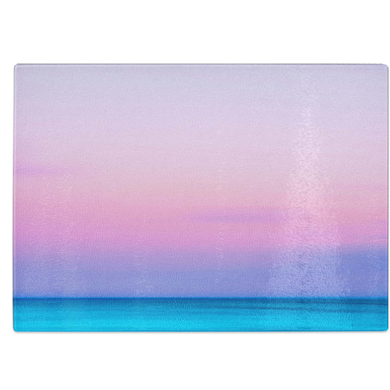 Tempered Glass Beautiful Horizon Chopping Board, 39 cm W x 28.5 cm L