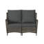 Causeuse d'extérieur en osier - Deux fauteuils simples combinés-414387994-414387995