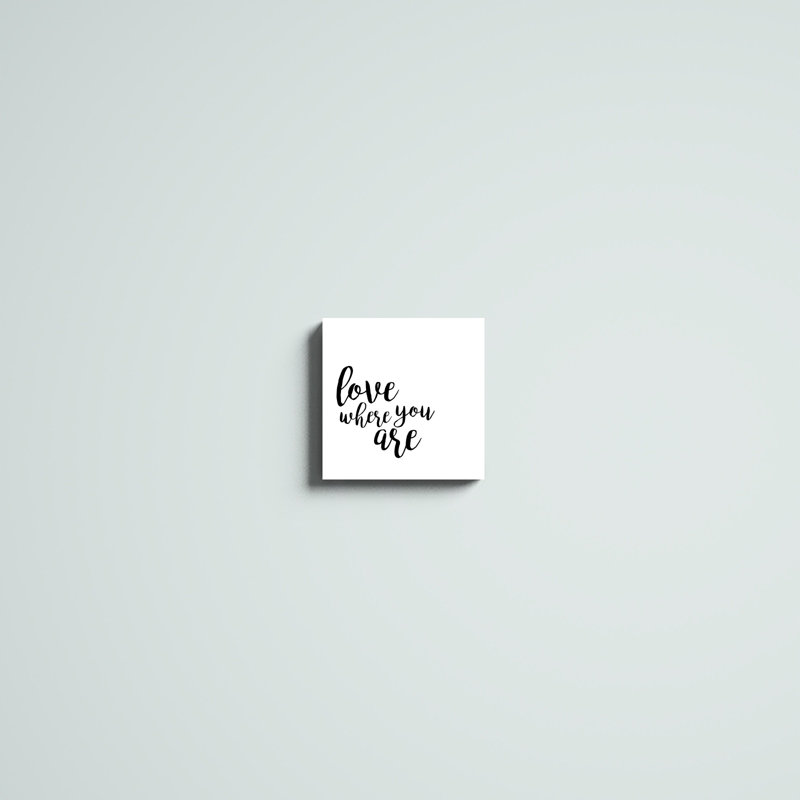 «Quotable V», art textuel sur toile, H 12 po x l 12 po