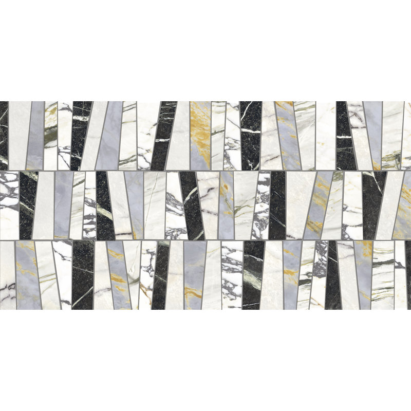 Decor Tesserae 24" x 47" Porcelain Marble Look Subway Wall & Floor Tile