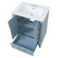 Meuble-lavabo moderne 24 po avec lavabo en céramique et tablette réglable-129021227
