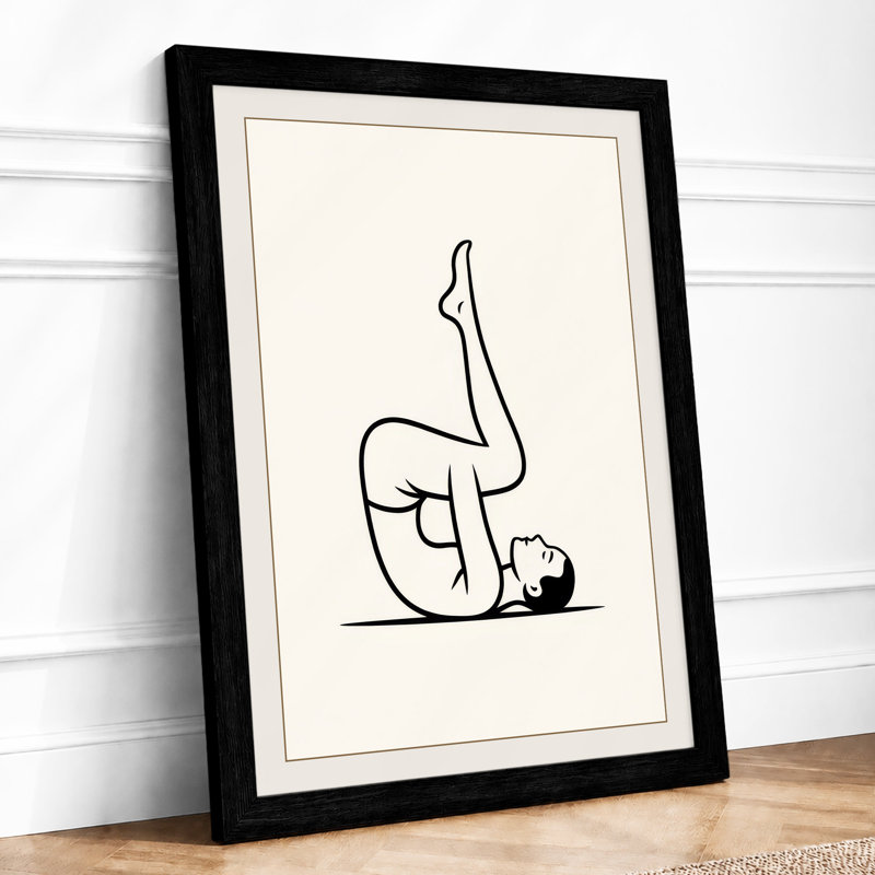 Yoga Line Study Minimalist - Print, Black, A3 - 42.0 x 29.7 cm