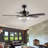 Boynton 52" Black Ceiling Fan with Light Kit and Reversible with Dimmable
