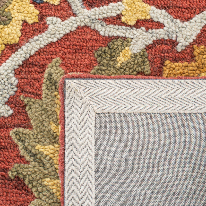 Floral Wool Hand Woven Area Rug, Runner 69cm x 183cm
