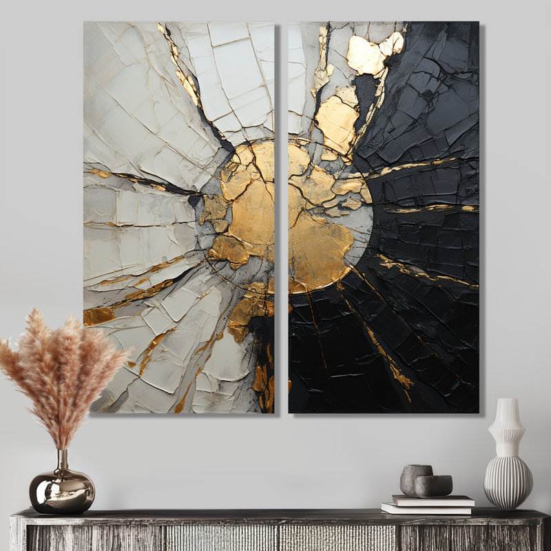 Beige noir minimalisme poteries - spirales abstraites, art mural, H 32 po x l 32 po, Toile tendue, Ne s’applique pas