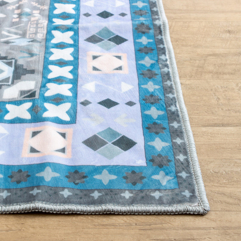 Tapis traditionnel lavable à la machine avec envers antidérapant, Tapis de couloir 2 pi x 6 pi