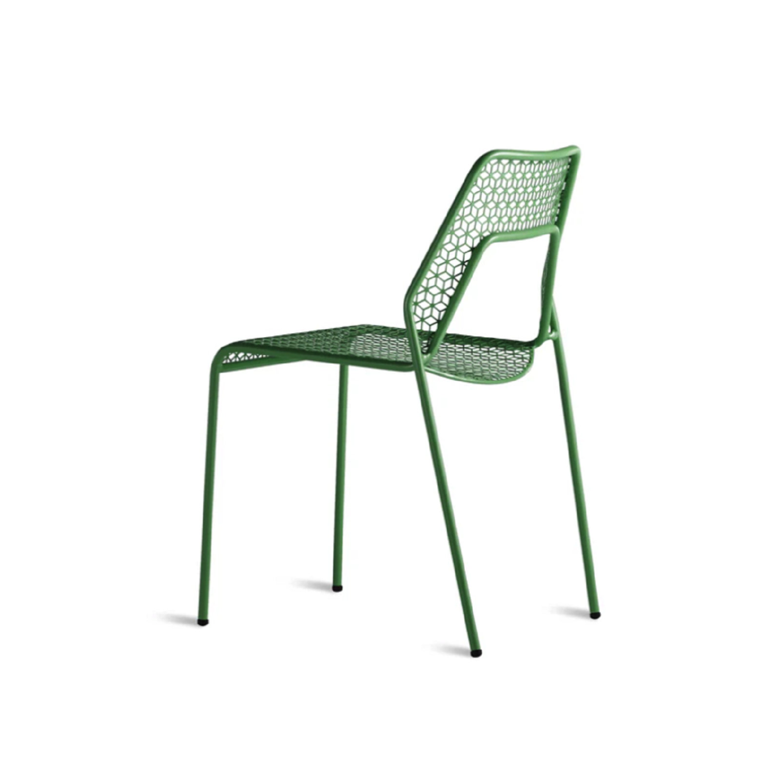 Hot Mesh Premium All-Weather Wicker Outdoor Stacking Dining Side Chair, Green
