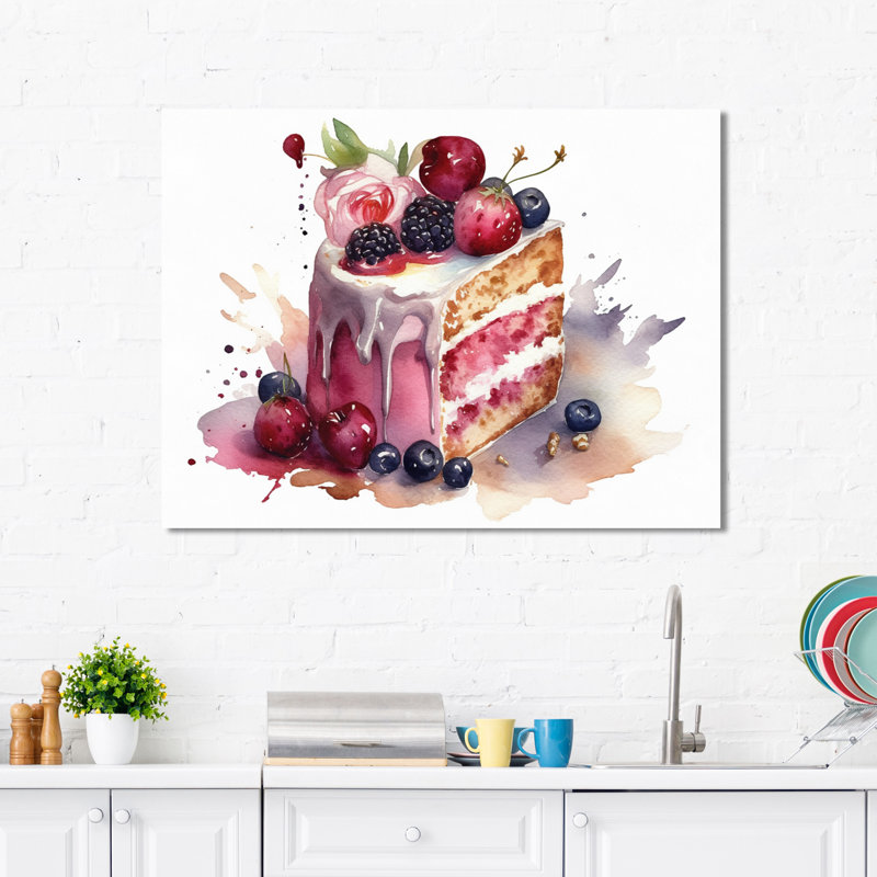 Scrumptious Slice Of Delicious Cake II sur toile, H 12 po x l 20 po x P 1 po