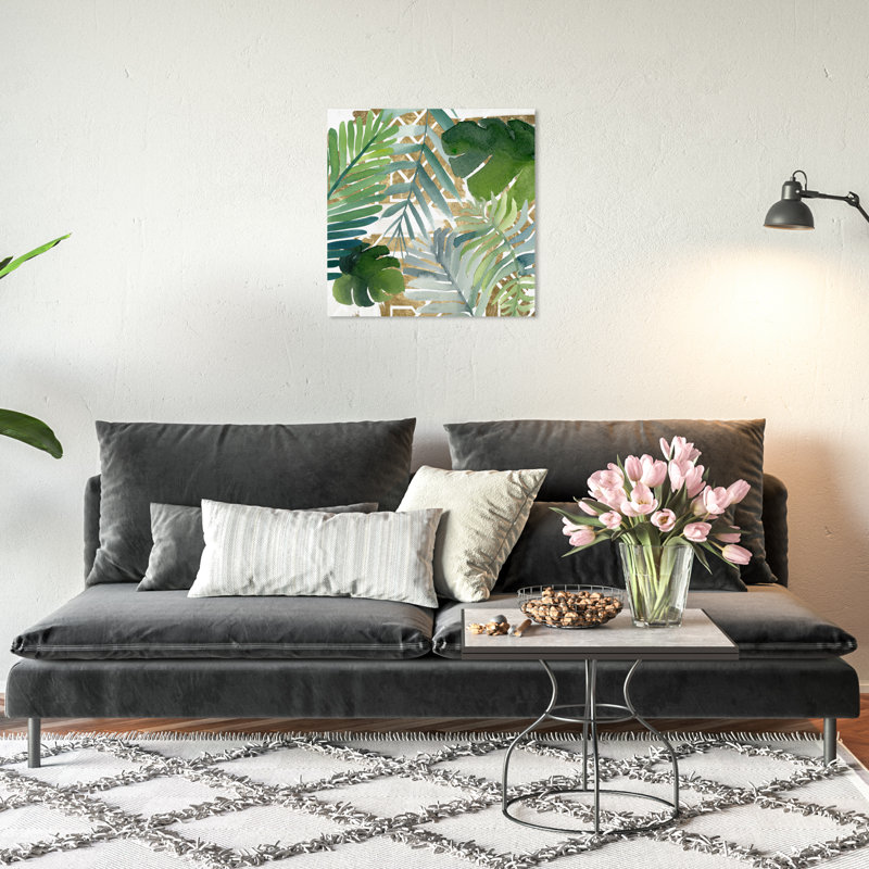 Impression sur toile florale et botanique, H 20 po x l 20 po x P 0,8 po