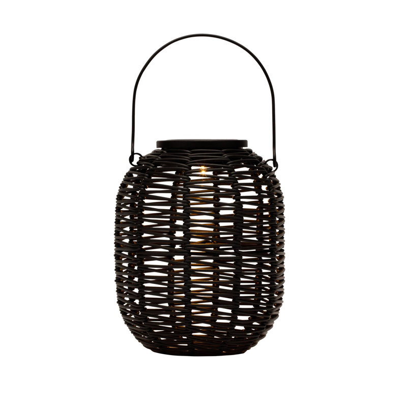 Palladium 19.5cm Solar Powered Integrated LED Outdoor Lantern, Black