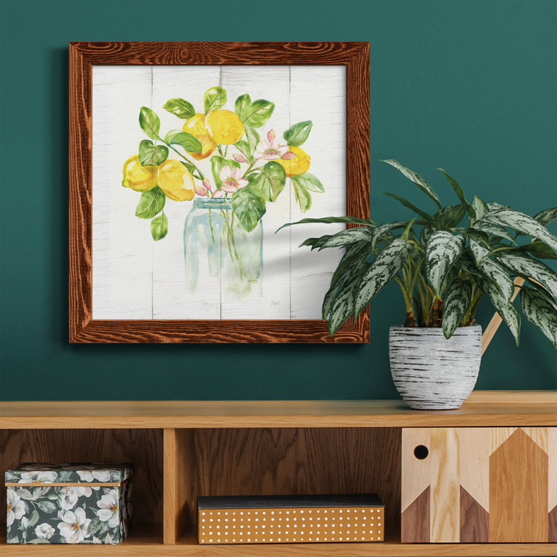 Daisy Ensemble - Peinture sur toile encadrée, H 31,5 po x l 31,5 po x P 1,5 po, Cadre en érable