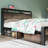 Tryston Bed Frame Industrial Platform Bed with Charging Station-1176158719-1176158718