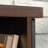 Hutch With Concealed Compartments, Brown Finish