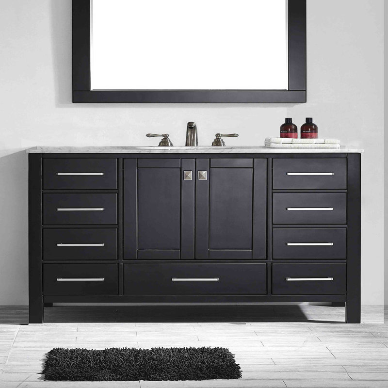 Ensemble de meuble-lavabo simple 60 po Minnich, Espresso