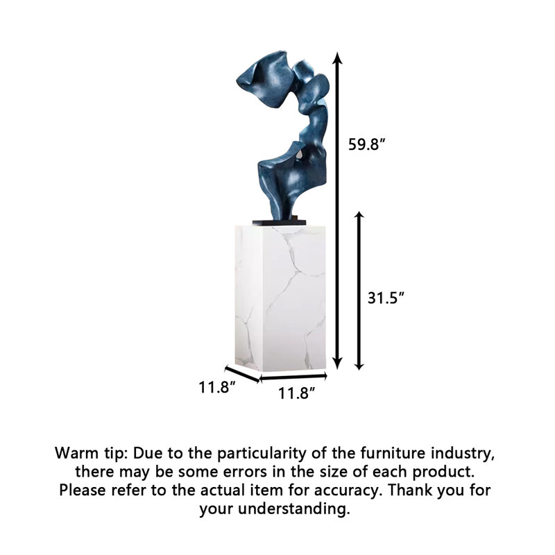 Figurine Creative Sculpture, Bleu ; blanc