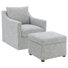 Lyons Swivel Accent Chair With Lift Top Storage Ottoman
