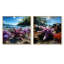 «Beachside Coral Starfish Photo I - Coastal Beach», ensemble de 2 reproductions d'art sur toile-2086535278-2086535272
