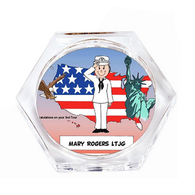 Ensemble de 4 sous-verres personnalisables US Navy, Oui