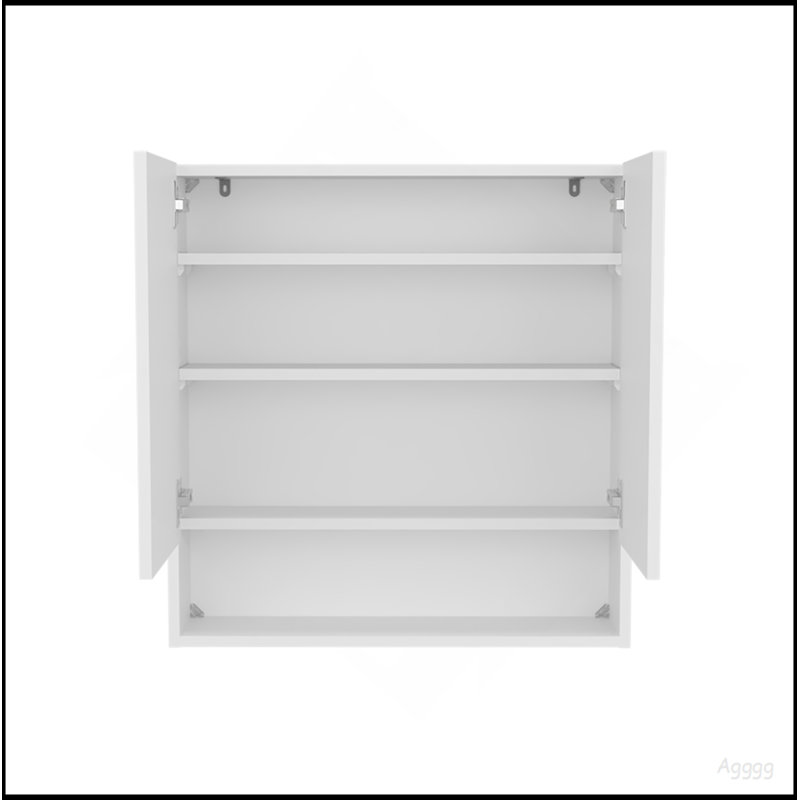Pharmacie, 2 portes, 4 tablettes, blanc